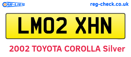 LM02XHN are the vehicle registration plates.