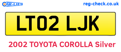 LT02LJK are the vehicle registration plates.