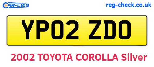 YP02ZDO are the vehicle registration plates.