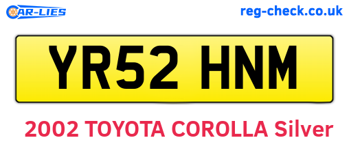 YR52HNM are the vehicle registration plates.