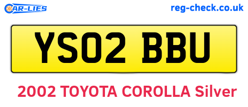 YS02BBU are the vehicle registration plates.