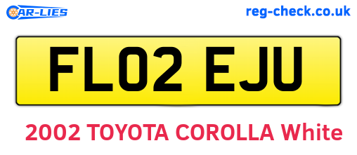 FL02EJU are the vehicle registration plates.