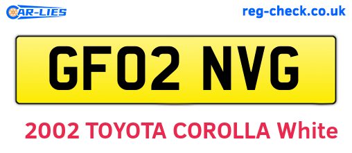 GF02NVG are the vehicle registration plates.