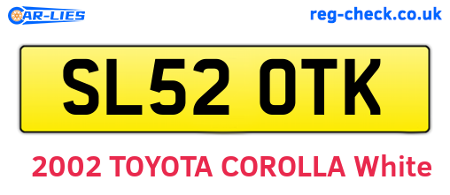 SL52OTK are the vehicle registration plates.