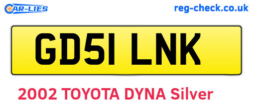 GD51LNK are the vehicle registration plates.