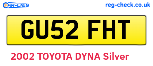 GU52FHT are the vehicle registration plates.