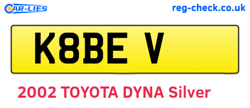 K8BEV are the vehicle registration plates.