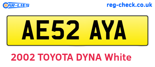 AE52AYA are the vehicle registration plates.