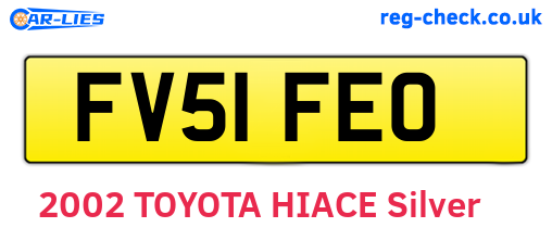FV51FEO are the vehicle registration plates.