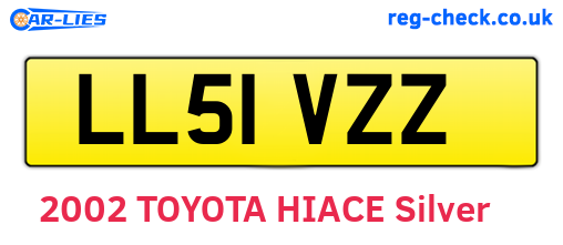 LL51VZZ are the vehicle registration plates.