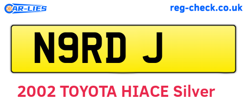 N9RDJ are the vehicle registration plates.