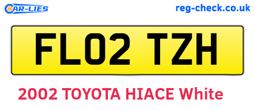 FL02TZH are the vehicle registration plates.
