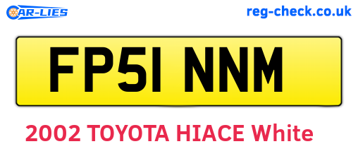 FP51NNM are the vehicle registration plates.