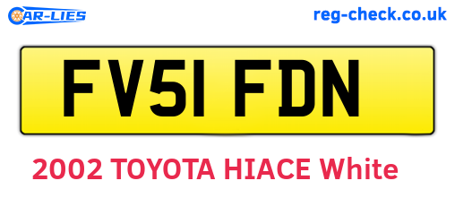 FV51FDN are the vehicle registration plates.