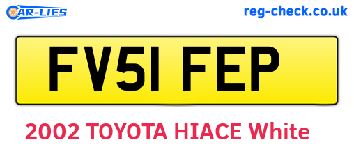 FV51FEP are the vehicle registration plates.