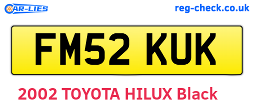 FM52KUK are the vehicle registration plates.