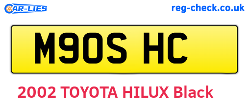 M90SHC are the vehicle registration plates.