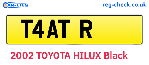 T4ATR are the vehicle registration plates.
