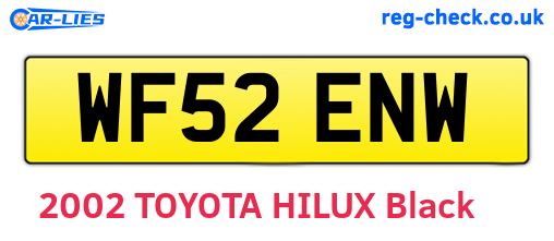 WF52ENW are the vehicle registration plates.