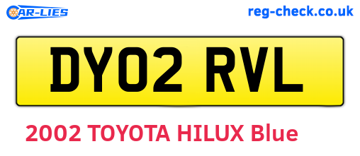 DY02RVL are the vehicle registration plates.