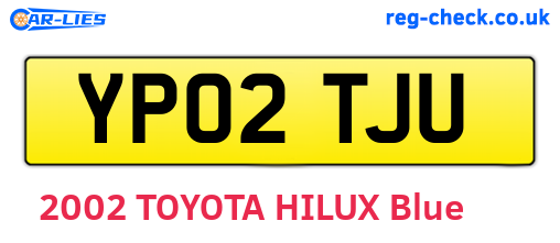 YP02TJU are the vehicle registration plates.
