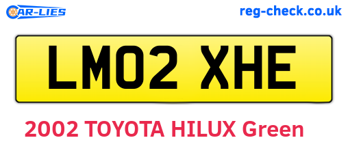 LM02XHE are the vehicle registration plates.