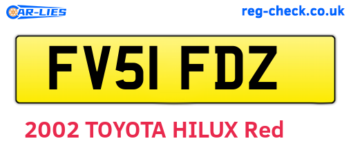 FV51FDZ are the vehicle registration plates.