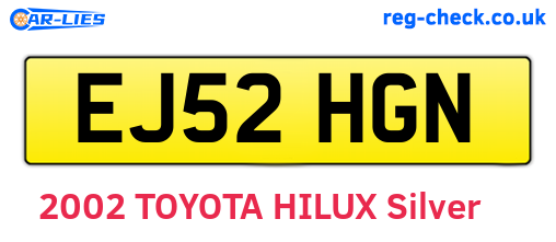 EJ52HGN are the vehicle registration plates.
