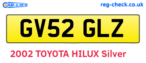 GV52GLZ are the vehicle registration plates.