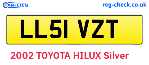 LL51VZT are the vehicle registration plates.