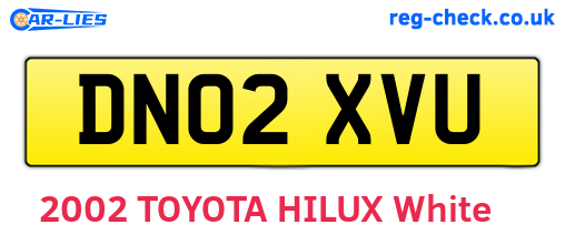 DN02XVU are the vehicle registration plates.