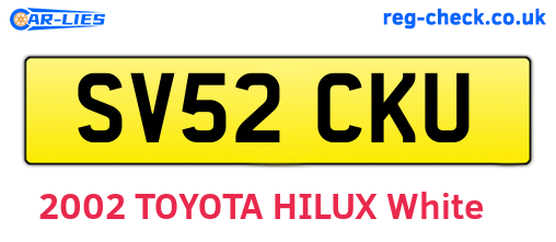 SV52CKU are the vehicle registration plates.