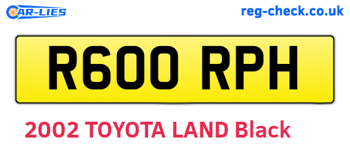 R600RPH are the vehicle registration plates.