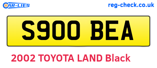 S900BEA are the vehicle registration plates.