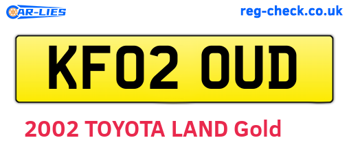 KF02OUD are the vehicle registration plates.
