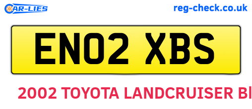 EN02XBS are the vehicle registration plates.