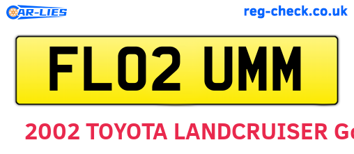 FL02UMM are the vehicle registration plates.