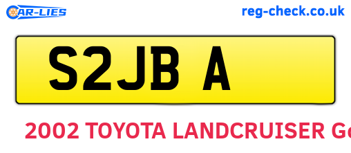 S2JBA are the vehicle registration plates.