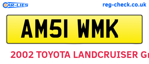 AM51WMK are the vehicle registration plates.
