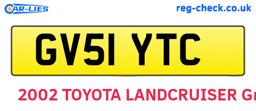 GV51YTC are the vehicle registration plates.