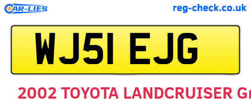 WJ51EJG are the vehicle registration plates.