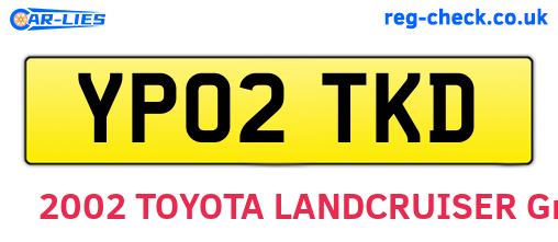 YP02TKD are the vehicle registration plates.