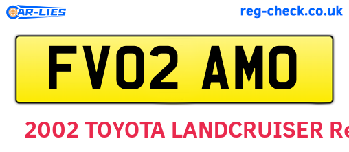 FV02AMO are the vehicle registration plates.