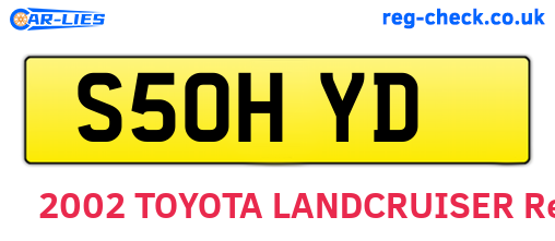 S50HYD are the vehicle registration plates.