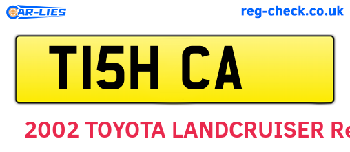 T15HCA are the vehicle registration plates.
