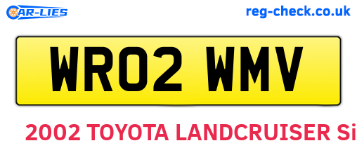 WR02WMV are the vehicle registration plates.