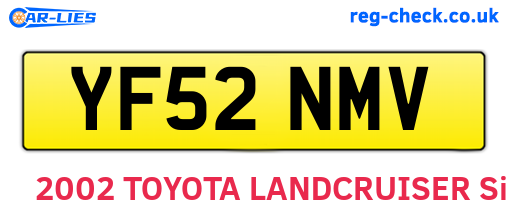 YF52NMV are the vehicle registration plates.