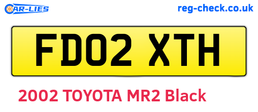 FD02XTH are the vehicle registration plates.