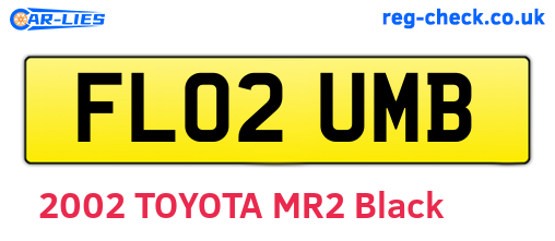 FL02UMB are the vehicle registration plates.