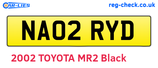 NA02RYD are the vehicle registration plates.